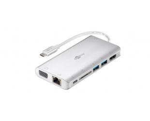 Jungčių stotelė Goobay USB-C Premium Multiport Adapter 49850 Silver, USB Type-C