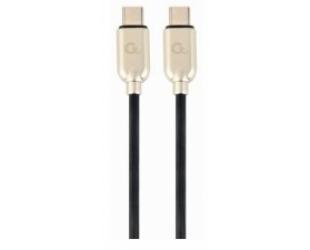 Kabelis Gembird 60 W Type-C Power Delivery (PD) charging and data cable CC-USB2PD60-CMCM-1M 1 m, Black, USB Type-C, USB Type-C