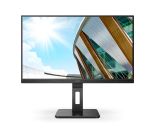 Monitorius AOC Monitor U27P2 27", IPS, UHD, 3840x2160, 16:9, 4 ms, 350 cd/m², Black, Headphone out (3.5mm), 60 Hz