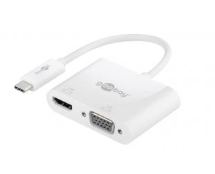 Jungčių stotelė Goobay USB-C Multiport Adapter HDMI+VGA 52430 White