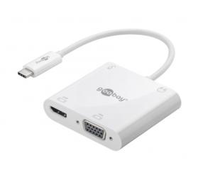Jungčių stotelė Goobay USB-C multiport adapter HDMI + VGA + PD 100 W 52418 White