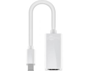 Adapteris Goobay Mini DisplayPort/HDMI adapter cable 1.1 51729 White, HDMI female (Type A), Mini DisplayPort male