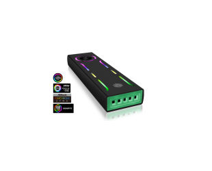 2.5" disko dėžutė Raidsonic ICY BOX IB-G1826MF-C31 External Type-C gaming enclosure for M.2 NVMe SSD, ARGB Illumination USB 3.1 (Gen 2) Type-C and Ty