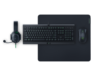 Žaidimų klaviatūra+pelė Razer Power Up - Gaming Keyboard, Mouse, Mouse pad and Headset Bundle Gaming keyboard, RGB LED light, US Layout, Wired, Black
