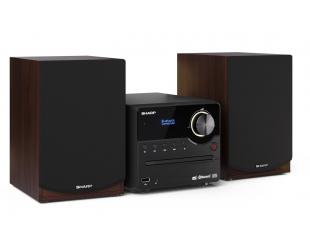Muzikinis centras  Sharp XL-B517D, USB prievadas, AUX įvestis, Bluetooth, CD grotuvas, FM radijas, belaidis ryšys, ruda.