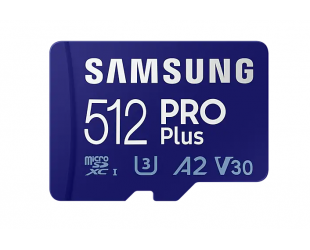 Atminties kortelė Samsung microSD Card Pro Plus 512 GB, MicroSDXC, Flash memory class 10, SD adapter