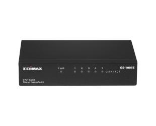 Komutatorius Edimax 5-Port Gigabit Switch GS-1005E Unmanaged, Desktop/Wall mountable, 1 Gbps (RJ-45) ports quantity 5, Power supply type External