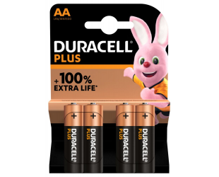 Baterijos Duracell Plus MN1500 AA, Alkaline, 4 vnt