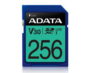 Atminties kortelė ADATA Premier Pro UHS-I SDXC, 256 GB, Flash memory class 10, U3, V30, 85 MB/s, 100 MB/s