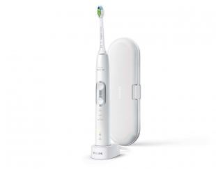 Elektrinis dantų šepetėlis Philips Sonicare ProtectiveClean 6100, įkraunamas, suaugusiems, 3 režimai, garso technologija, baltas