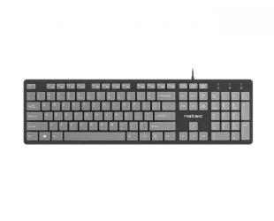 Klaviatūra Natec Keyboard, Discus, US Layout, Slim, Black-Grey