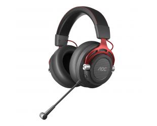 Ausinės AOC Gaming Headset GH401 Microphone, Black/Red, Wireless/Wired