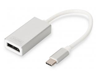 Adapteris Digitus USB Type-C to DisplayPort Adapter DA-70844 0.20 m, White, USB Type-C