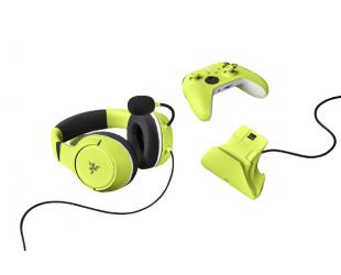 Ausinės Razer Gaming Headset Kairaxand Charging Stand skirta Xbox Controller Duo Bundle Built-in microphone, Lime, Wired