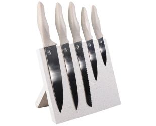 Peilių rinkinys Stoneline Knife Block Natural Line 21197  Folding stand, 5 vnt, Dishwasher proof, 9/12.5/20.1/20.2 cm