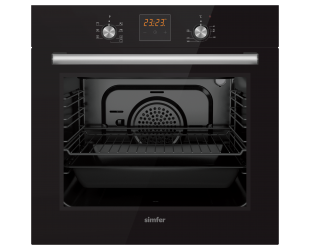 Orkaitė Simfer Oven 8208CERSP 80 L, 8 (0+7) Function, Easy to Clean, Mechanical control, Height 60 cm, Width 60 cm, Black