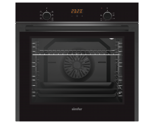 Orkaitė Simfer Oven (Serie 1) 8208KERSI 80 L, 8 (0+7) Function, Easy to Clean, Mechanical, Height 60 cm, Width 60 cm, Black/Inox