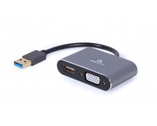 Adapteris Cablexpert USB display adapter A-USB3-HDMIVGA-01 0.15 m, USB 3.0 Type-A