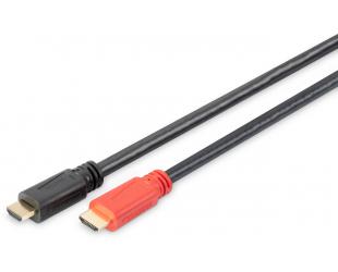 Kabelis Digitus High Speed HDMI Cable with Signal Amplifier DB-330118-100-S Black/Red, HDMI to HDMI, 10 m