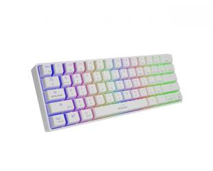 Žaidimų klaviatūra Genesis THOR 660 RGB Gaming keyboard, RGB LED light, US, White, Wireless/Wired, Wireless connection, Gateron Red Switch