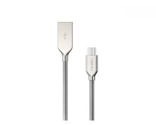 Kabelis Natec Prati, USB Micro to Type A Cable 1m, Metal, Silver