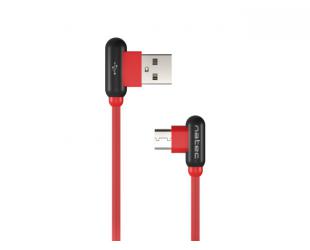 Kabelis Natec Prati, Angled USB Type C to Type A Cable 1m, Red