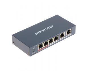 Komutatorius Hikvision DS-3E0106HP Unmanaged, Desktop, 10/100 Mbps (RJ-45) ports quantity 6
