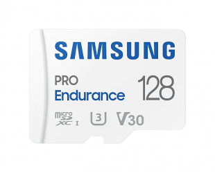 Atminties kortelė Samsung PRO Endurance MB-MJ128KA/EU 128 GB, MicroSD Memory Card, Flash memory class U3, V30, Class 10, SD adapter