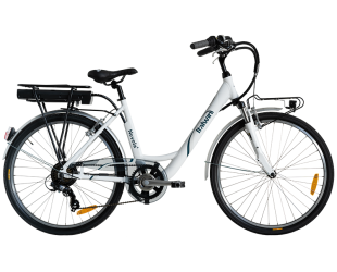 Elektrinis dviratis Italwin Nuvola4, E-Bike, Motor power 250 W, Wheel size 26", Warranty 24 month(s), White/Petrol