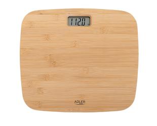 Svarstyklės Adler Bathroom Bamboo Scale AD 8173	 Maximum weight (capacity) 150 kg, Accuracy 100 g