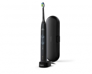 Elektrinis dantų šepetėlis Philips Sonicare ProtectiveClean 4500, įkraunamas, suaugusiems, režimų skaičius 2, juodas/pilkas