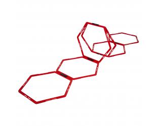 Kliūčių rinkinys Pure2Improve Hexagon Agility Grid Red