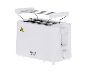 Skrudintuvas Adler Toaster AD 3223	 Power 750 W, Number of slots 2, Housing material Plastic, White