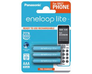 Įkraunamos barterijos Panasonic Rechargeable Batteries ENELOOP Lite BK-4LCCE/3DE AAA, 550 mAh, 3 vnt