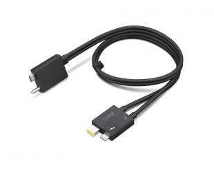 Kabelis Lenovo Thunderbolt 24 pin USB-C Slim Tip 24 pin USB-C/power DC jack Juoda 70 cm