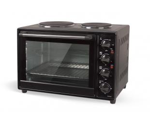 Mini orkaitė ORAVA Electric oven with two hot plates Elektra X1 34 L, Electric, Mechanical, Black