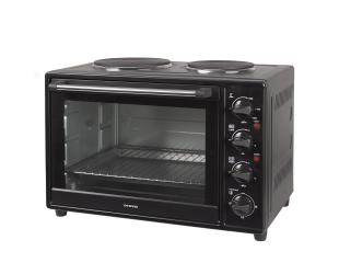 Mini orkaitė ORAVA Electric oven with two hot plates Elektra X3 34 L, Electric, Mechanical, Black