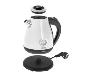 Virdulys Camry Kettle with a thermometer CR 1344 Electric, 2200 W, 1.7 L, Stainless steel, 360° rotational base, White