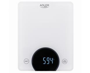 Virtuvinės svarstyklės Adler Kitchen Scale AD 3173w Maximum weight (capacity) 10 kg, Graduation 1 g, Display type LED, White