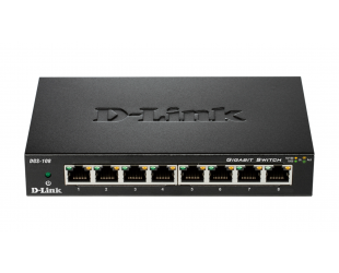 Komutatorius D-Link Switch DGS-108/E	 Unmanaged, Desktop, 1GBps (RJ-45) ports quantity 8