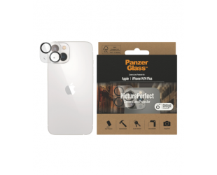 Lęšių apsauga PanzerGlass Apple iPhone 14, 14 Plus, polimetilmetakrilatas, juoda, skaidri
