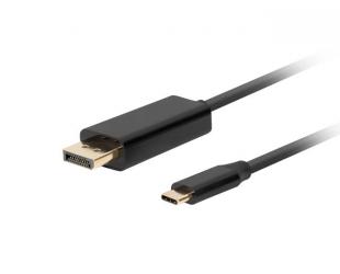 Kabelis Lanberg USB-C to DisplayPort Cable, 1 m 4K/60Hz, Black