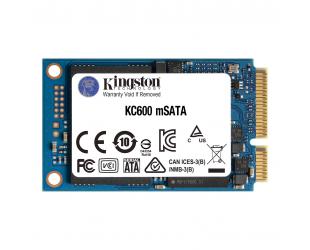 SSD diskas Kingston KC600 1000GB, SSD interface mSATA, Write speed 520 MB/s, Read speed 550 MB/s