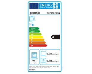 Elektrinė viryklė Gorenje Cooker GECS5B70CLI Hob type Vitroceramic, Oven type Electric, Beige, Width 50 cm, 70 L, Depth 59.4 cm