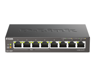 Komutatorius D-Link 8-Port Gigabit PoE Switch DGS-1008P Unmanaged, Desktop