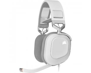 Ausinės Corsair RGB USB Gaming Headset HS80 Built-in microphone, White, Wired, Over-Ear