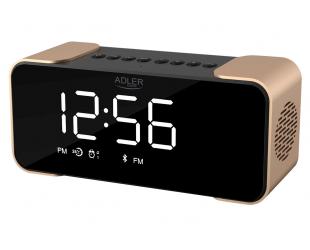 Radijo imtuvas Adler Wireless alarm clock with radio AD 1190 AUX in, Copper/Black, Alarm function