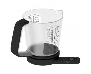 Virtuvinės svarstyklės Adler Kitchen scale with a measuring cup AD 3178 Maximum weight (capacity) 5 kg, Accuracy 1 g, Black