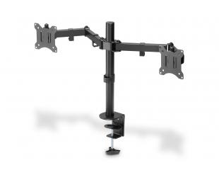 Monitoriaus laikiklis Digitus Dual Monitor Clamp Mount DA-90400 15-32", Maximum weight (capacity) 8 kg, Black