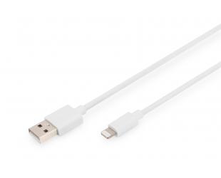 Kabelis Digitus Charger/data cable USB-A to Lightning, 1 m